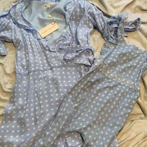 Mommy & Me For Love And Lemons Blue Plaid Set